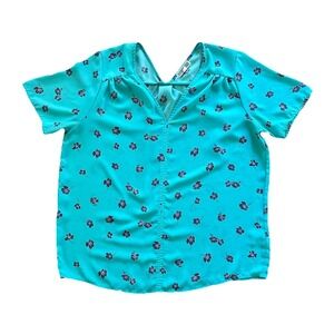 Pleione Shirt‎ Top Women's Size Large Multicolor Lightweight Short Sleeve